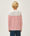 Marithé François Girbaud Kids Border Stripe Long Sleeve Tee Navy