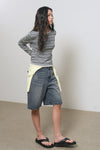 General Idea WOMAN Wide Bermuda Denim Pants