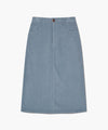 Marithé François Girbaud W Classic Corduroy Midi Skirt Sky Blue