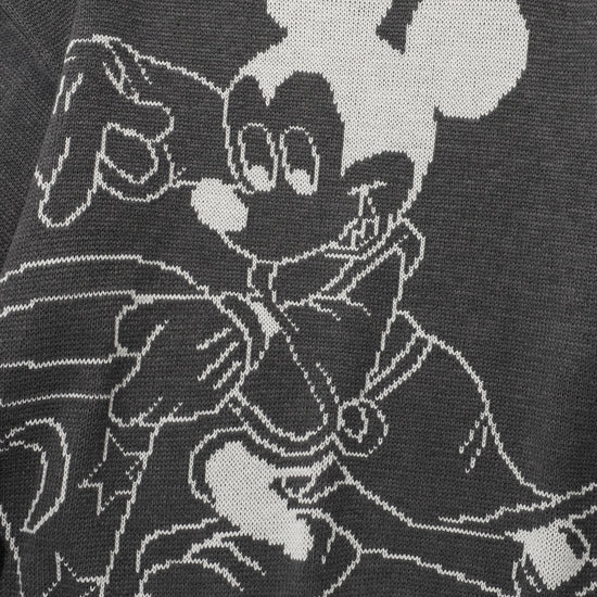 Nice Ghost Club Fantasia Mickey Mouse Knit [Charcoal]