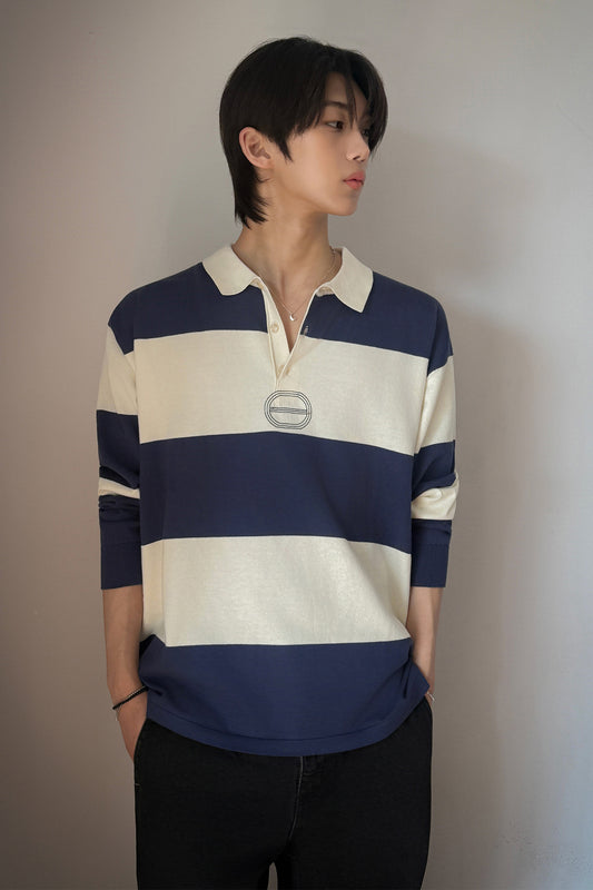 General Idea UNISEX Stripe Rugby Knit