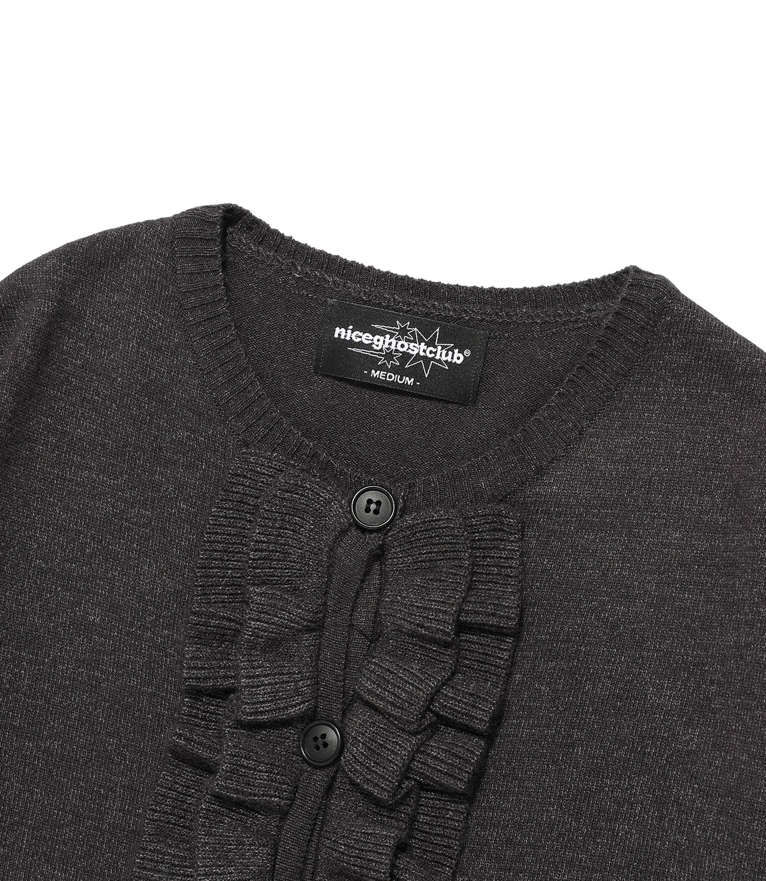 Nice Ghost Club Frill Knit Cardigan