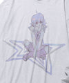 Nice Ghost Club Star Girl Big Big Long Sleeve Hoodie [Light Grey]