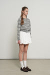 General Idea WOMAN Multi Stripe Crew Neck Cardigan