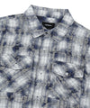 Mahagrid Bleached Raw-Cut Check Shirt