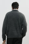 General Idea UNISEX Hairy Zip-Up Collar Cardigan