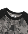 Nice Ghost Club Junji Ito Maniac Cartoon Raglan Mini Tee [Grey]