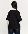 Marithé François Girbaud Kids Oversized Layered Long Sleeve Black
