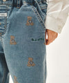 Marithé François Girbaud Kids Bear Printed Denim Pants
