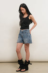 General Idea WOMAN One-Tuck Wide Denim Shorts
