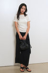 General Idea WOMAN Acetate Twist Short Sleeve T-Shirt [WHITE]