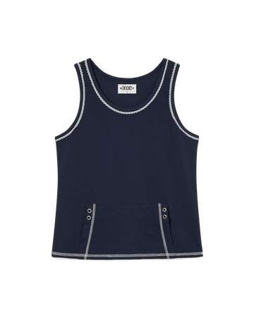 AEAE Lace Pocket Sleeveless [Navy]
