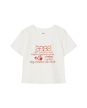 AEAE [6/4 pre-order delivery] WEB LOGO CROP T-SHIRTS [STRAWBERRY]
