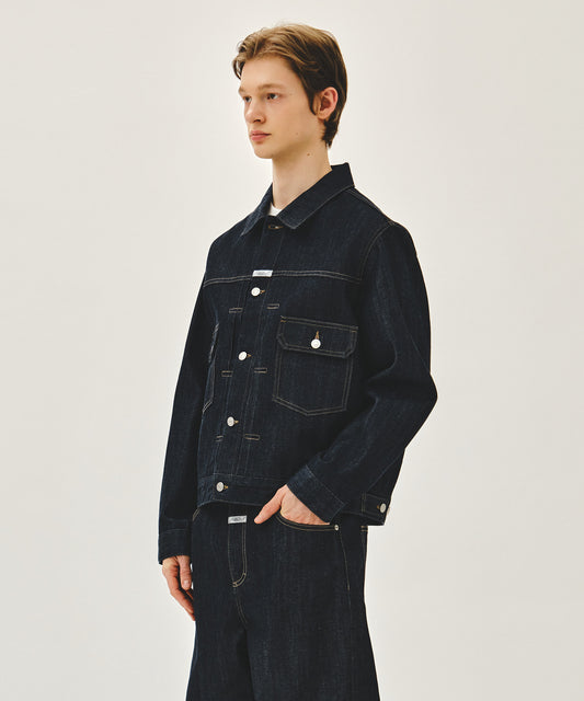 Marithé François Girbaud M Selvage Denim Trucker Jacket Indigo