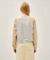 Marithé François Girbaud W BLOCK CLASSIC LOGO RAGLAN CROP SWEATSHIRT charcoal