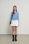 General Idea WOMAN GNRL Signature Superfine Wool Cable Cardigan [Light Grey]