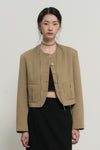 General Idea WOMAN Strap Collarless Jacket