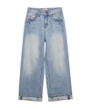Bitter Cells Harlow Roll Up Denim Pants - Light Blue