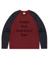 Mahagrid Rock Star Raglan Stripe Long Sleeve Tee