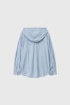 General Idea WOMAN Summer Loose Fit Wrinkle Hooded Shirt