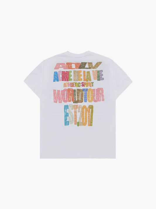 ADLV Crayon Drawing Logo Short Sleeve T-Shirt