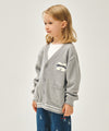 Marithé François Girbaud Kids Emblem V-Neck Oversized Cardigan Navy