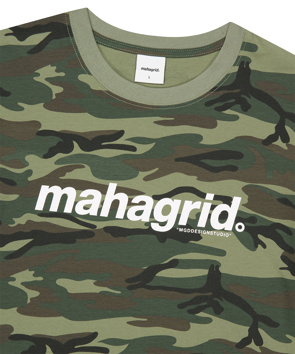 Mahagrid Camo Pattern Basic Logo Crop Tee