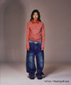 Nice Ghost Club Stripe Collar Long Sleeve Knit Tee