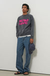 General Idea [XXL Exclusive] UNISEX Garment Dyed Lettering Sweatshirt [GREY]