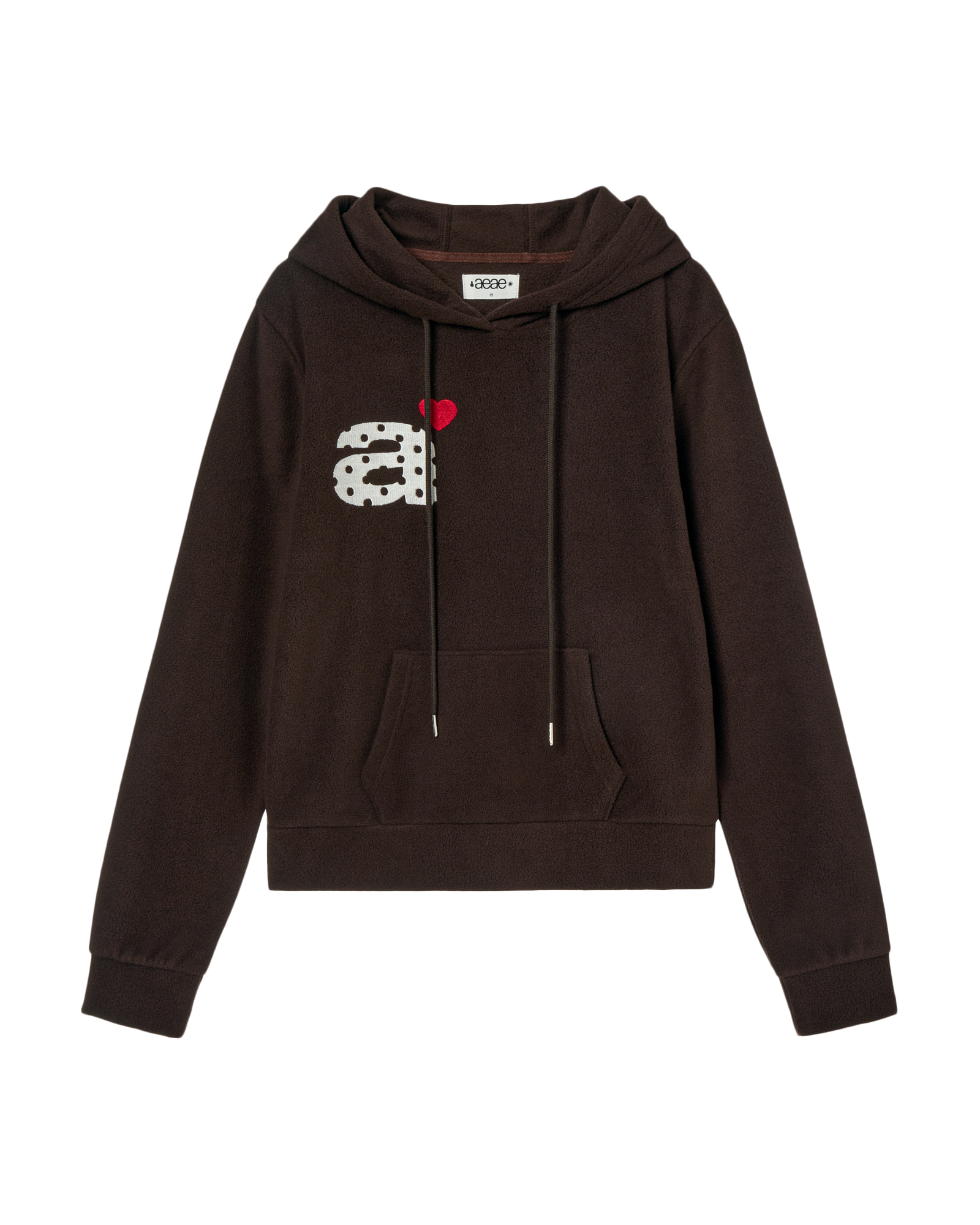 AEAE Dot Small Letter Fleece Hoodie