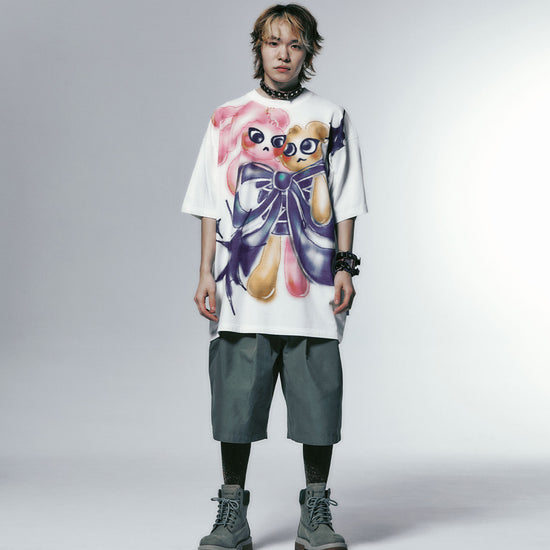 Nice Ghost Club Bunny Bear Spray Art Big Big Tee