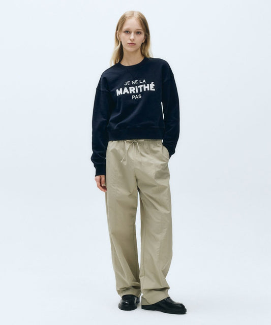 Marithé François Girbaud Barrel Fit Nylon Banding Pants
