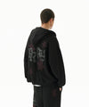 Mahagrid Pray Applique Zip Up Hoodie