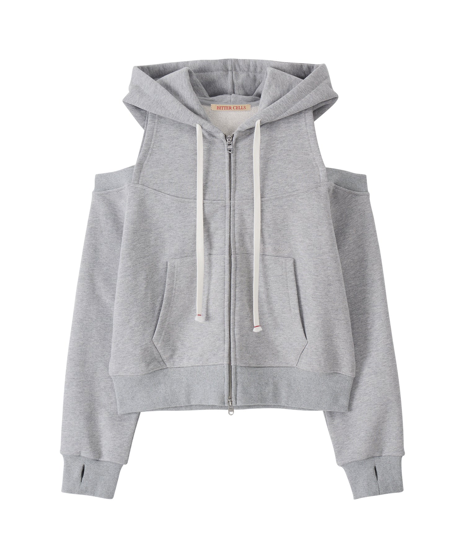 Bitter Cells Split Cut Out Hood Zip Up