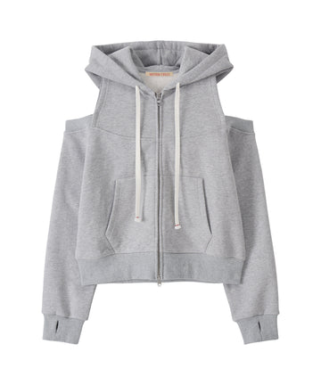 Bitter Cells Split Cut Out Hood Zip Up
