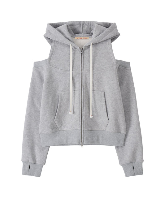 Bitter Cells Split Cut Out Hood Zip Up