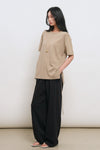 General Idea WOMAN Temperature Cut Cool Semi Wide Knit Pants [IVORY]