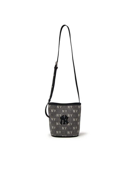 MLB Classic Monogram Vintage Denim Mini Bucket Bag