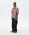 Mahagrid Ombre Check Half Shirt