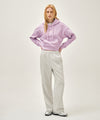 Marithé François Girbaud W DRAWING CLASSIC LOGO CROP HOODIE light heather gray