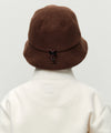 Marithé François Girbaud Kids Bear Classic Logo Fleece Bucket Hat Brown