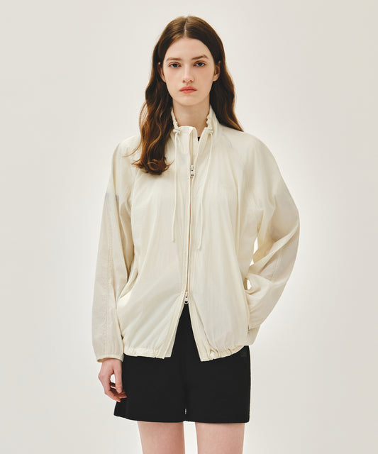 Marithé François Girbaud W HIGHNECK PACKABLE NYLON JACKET