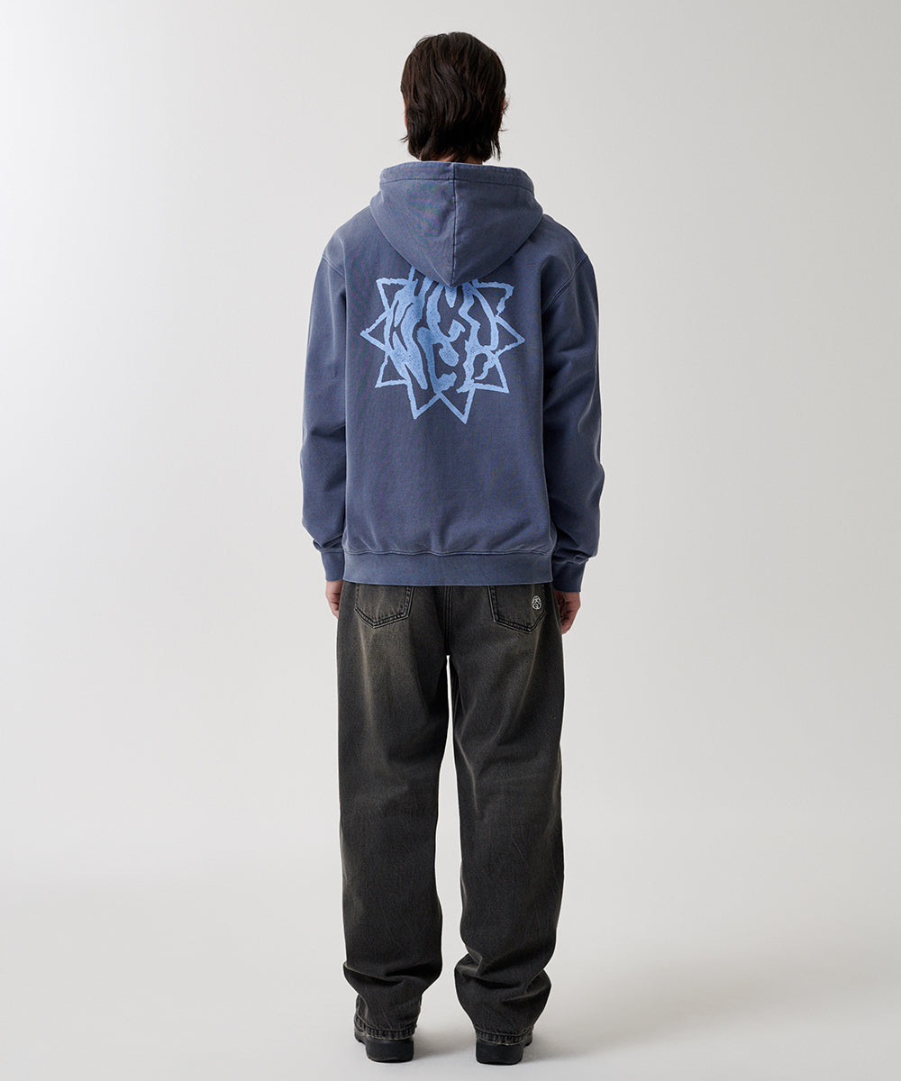 Mahagrid SUN LOGO PIGMENT ZIP UP HOODIE