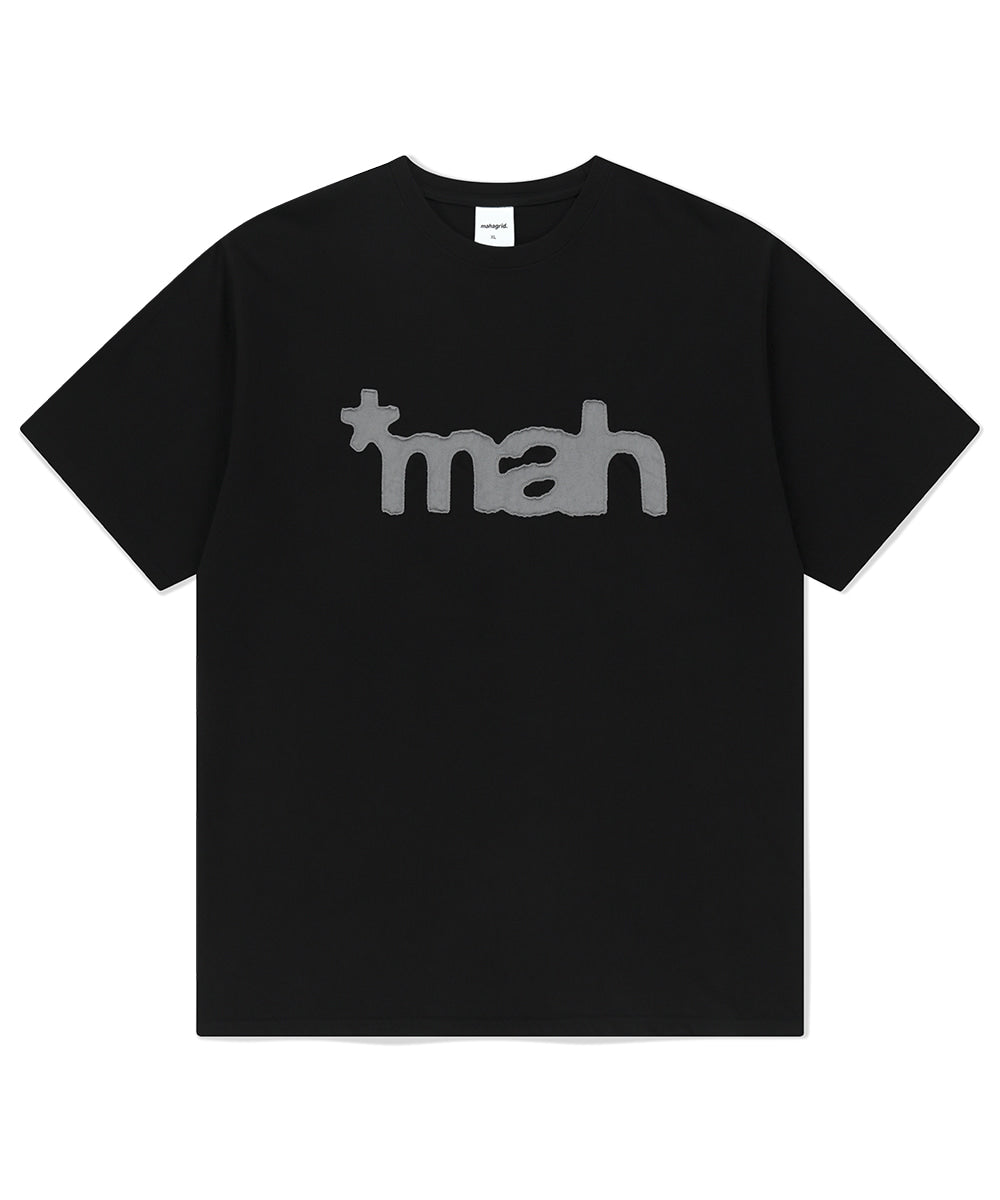 Mahagrid mah Cut Off Applique Tee [Black]