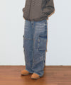 Mahagrid Wide Cargo Denim Pant