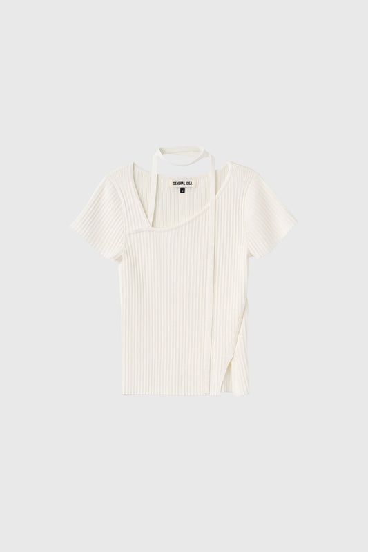 General Idea WOMAN Unbalanced Ribbed Strap Half Knit