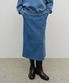 Marithé François Girbaud Women's Embroidery Classic Logo Sweat Skirt Blue