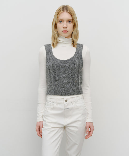 Marithé François Girbaud W Logo Knit Bustier