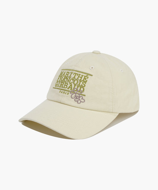 Marithé François Girbaud Classic Logo Flower Stitched Cap