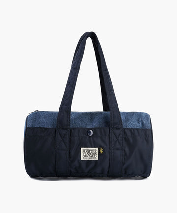 Marithé François Girbaud Marithé X ALPHA INDUSTRIES CLASSIC LOGO NYLON DUFFLE BAG NAVY